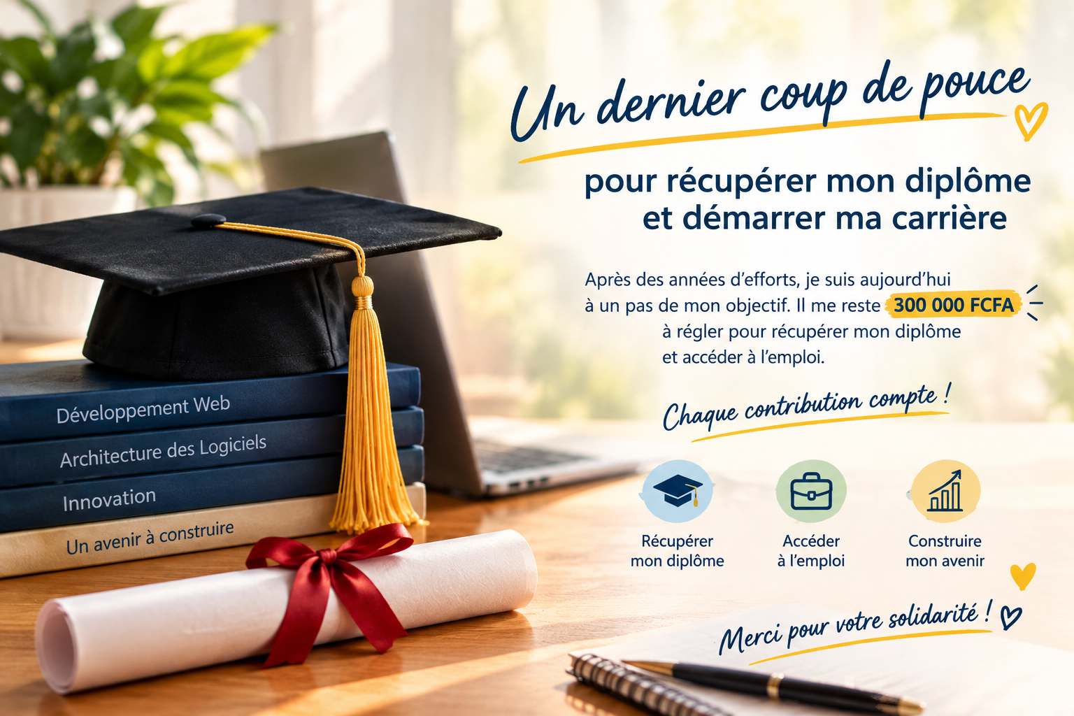 Aidez-moi à récupérer mon diplôme et à accéder à l'emploi